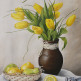 Натюрморт с желтыми тюльпанами