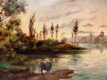 Landscape with a cow