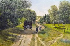 Cart at the outskirts, Sergeev N., copy