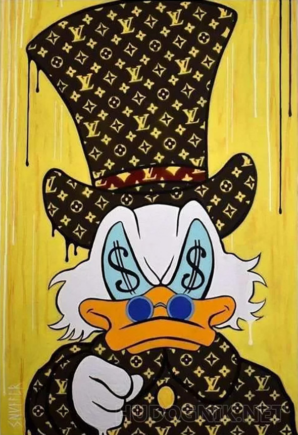 Scrooge McDuck i Louis Vuitton Selfie – GrandWallDesign