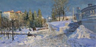 Snowy winter in Minsk