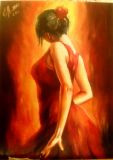 Pintura al óleo "el Flamenco(3)