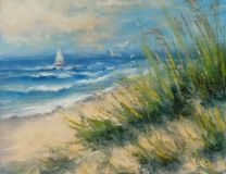 Miniature on the easel "Sail"