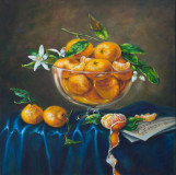 Bodegón con mandarinas