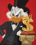 Scrooge McDuck con el premio Dólar de oro