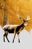 Deer on a golden background (1)