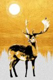 Deer on a golden background (2)