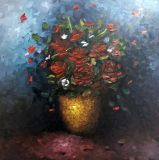 Red roses in a vase