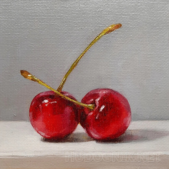 Картина Вишни. Размеры: 60x60, Год: 2021, Цена: 40000 рублей Художник ...