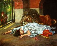 Copy of the painting "the Bride of the Lion"(1908).