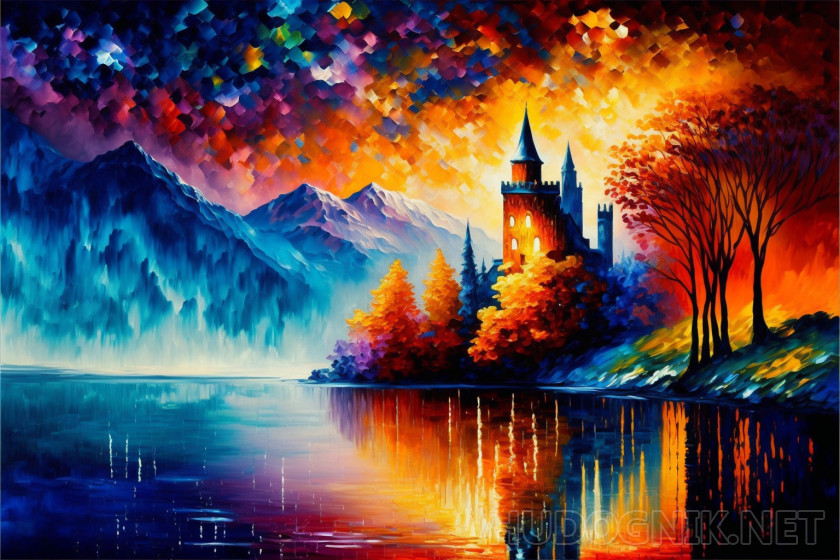 Небесный замок у озера