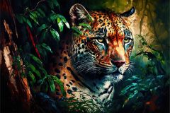 Леопард в джунглях