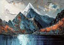 Abstract mountain landscape