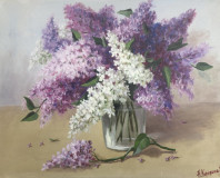 Delicate bouquet of lilac