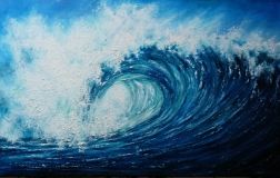 Фактурная интерьерная картина "Волна"