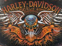 Harley Davidson.  painting for garage