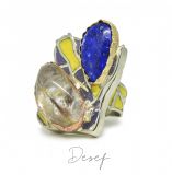 Abstract ring with cold enamel 2