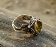Scythian ring with citrine