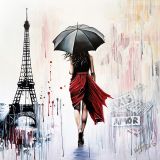 dama con paraguas
