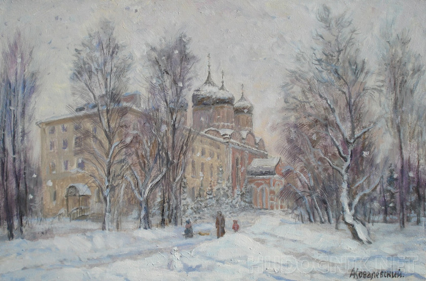 Invierno en la finca Izmailovo. Catedral de Pokrovsky