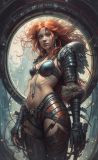 Red-haired warrior girl