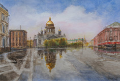 Petersburgo. Vista de la Catedral de San Isaac