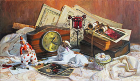 Still life with porcelain clown