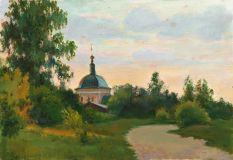 El templo de Ilya del Profeta en el pueblo de Ullovo (estudio)