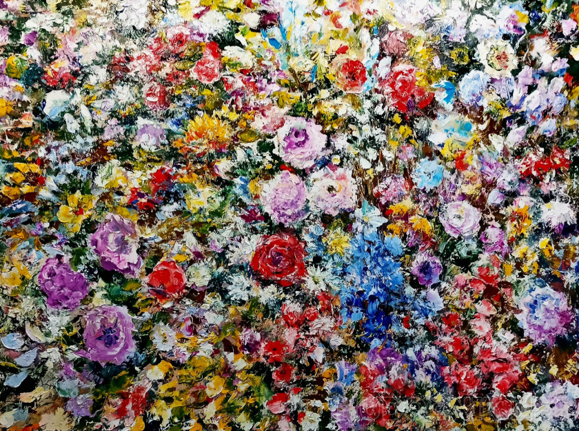 Floral carpet