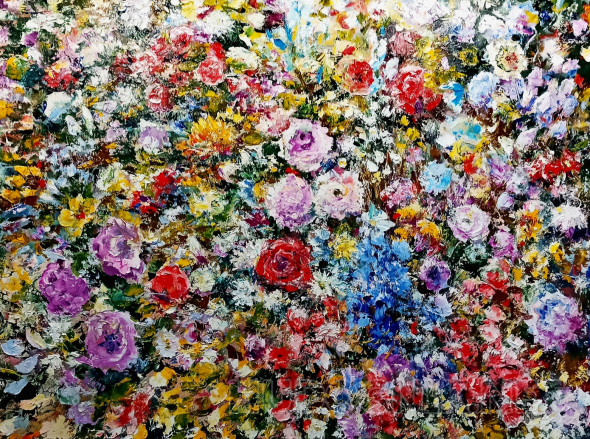 Картина Цветочный ковер. Размеры: 80x60, Год: 2024, Цена: 37000 рублей ...