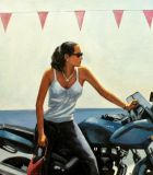 La fille la moto