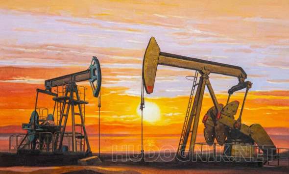 Картина Добыча нефти. Размеры: 90x60, Год: 2022, Цена: 72500 рублей ...