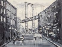 NY. The Brooklyn Bridge. Monochrome