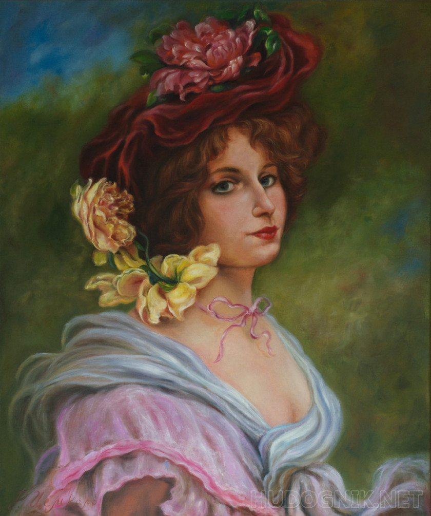 Portrait of a girl with flowers (copy)