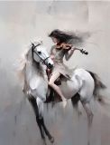 Скрипачка на коне