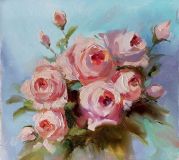 "Bouquet of pink roses"