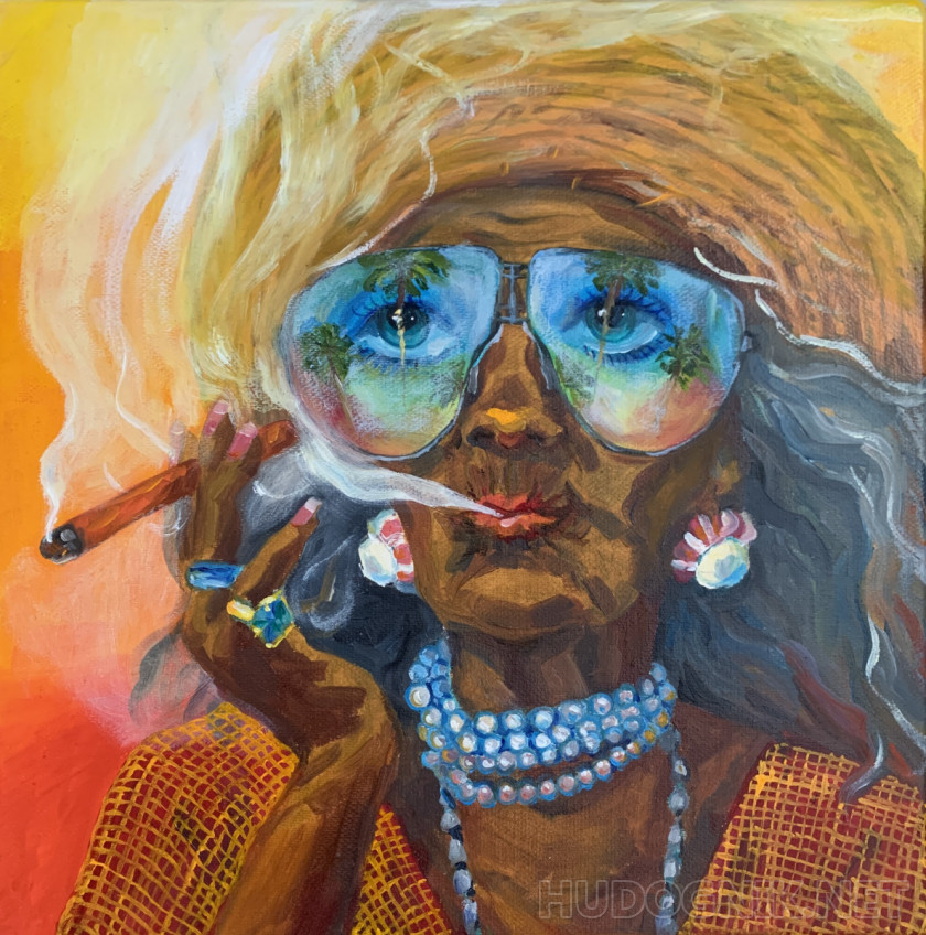 Cuban with cigar