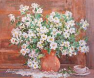 Blooming jasmine in a jug