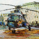 Вертолет на посадочной площадке
