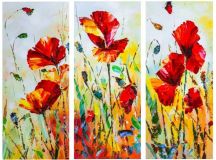 The poppy field. The Triptych