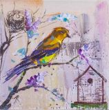 Yellow wagtail. In the native land" Series " Sketches of a traveler