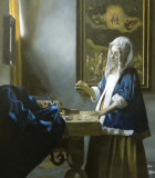 Copia di &quot;La donna con bilancia&quot; da Vermeer