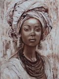Portrait of a girl in African style