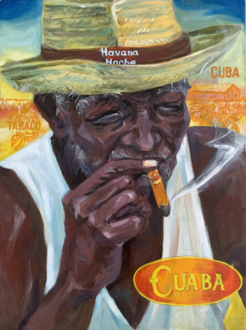 cubano con un cigarro