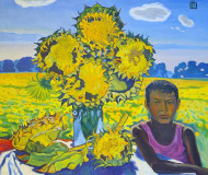 The boy and the sunflowers