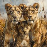 Familia de leones