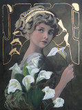 Girl with calla lilies