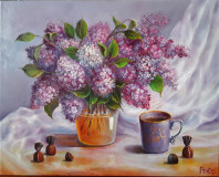 Lilac and coffee