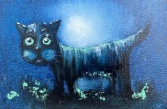 Cat with moon