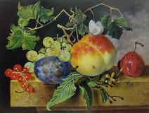 Copy of Jan Van Huysum&#039;s painting Fruit still life